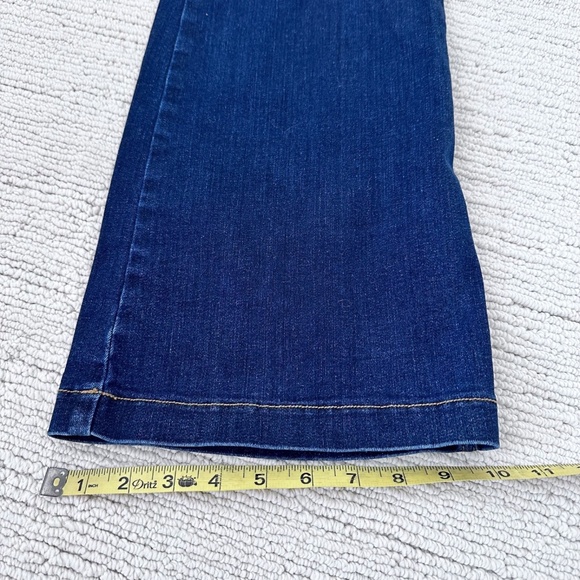 SPANX Pullon Women’s L Tall Blue Jeans Flare Bootcut Dark Wash 70's inspired - Picture 8 of 10
